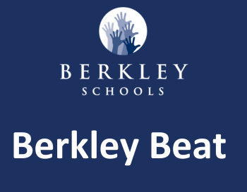 Logo of Berkley Schools featuring a circle with stylized hands reaching upwards, above the words 